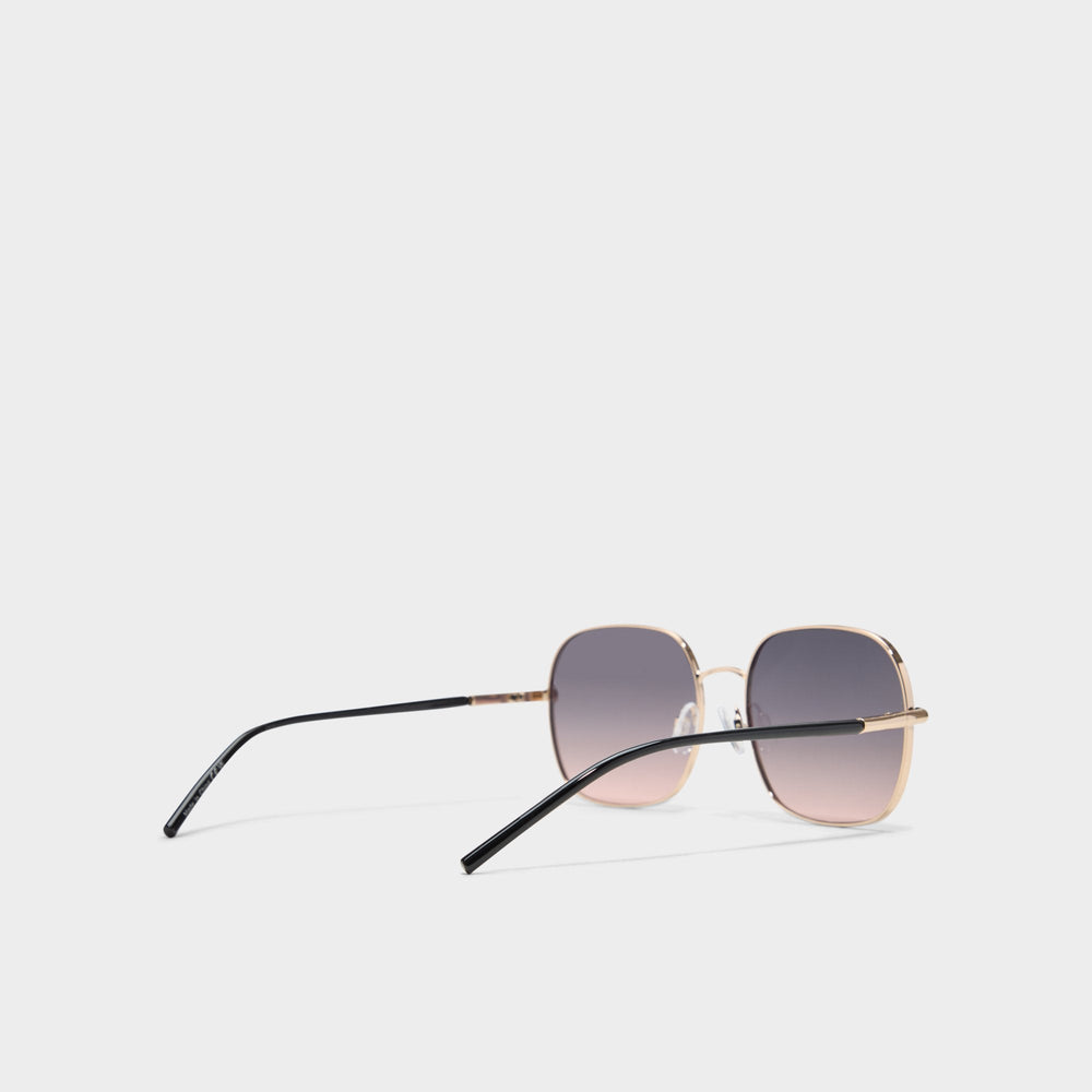 Elbamadar Black/Gold Multi Women's Square - Square sunglasses