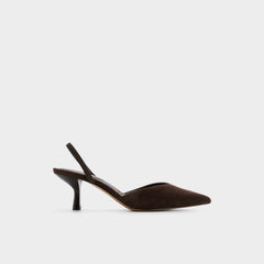 Stiletto heel Re in Olivia Dark Brown - Sling back high heel