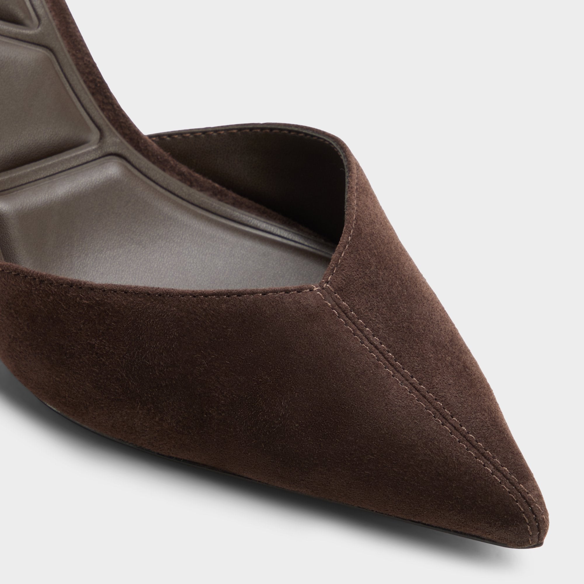 Stiletto heel Re in Olivia Dark Brown - Sling back high heel