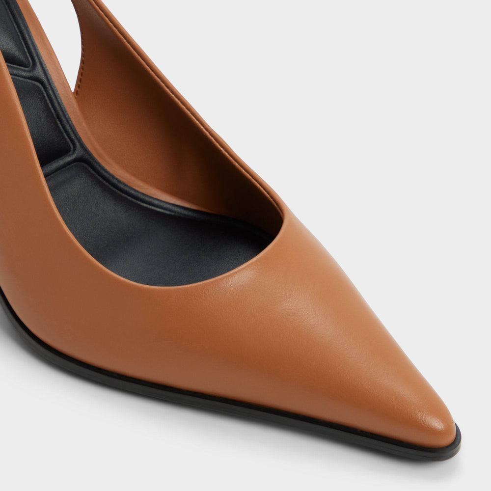 Re in Samantha Light Brown - Sling back high heel Stiletto heel