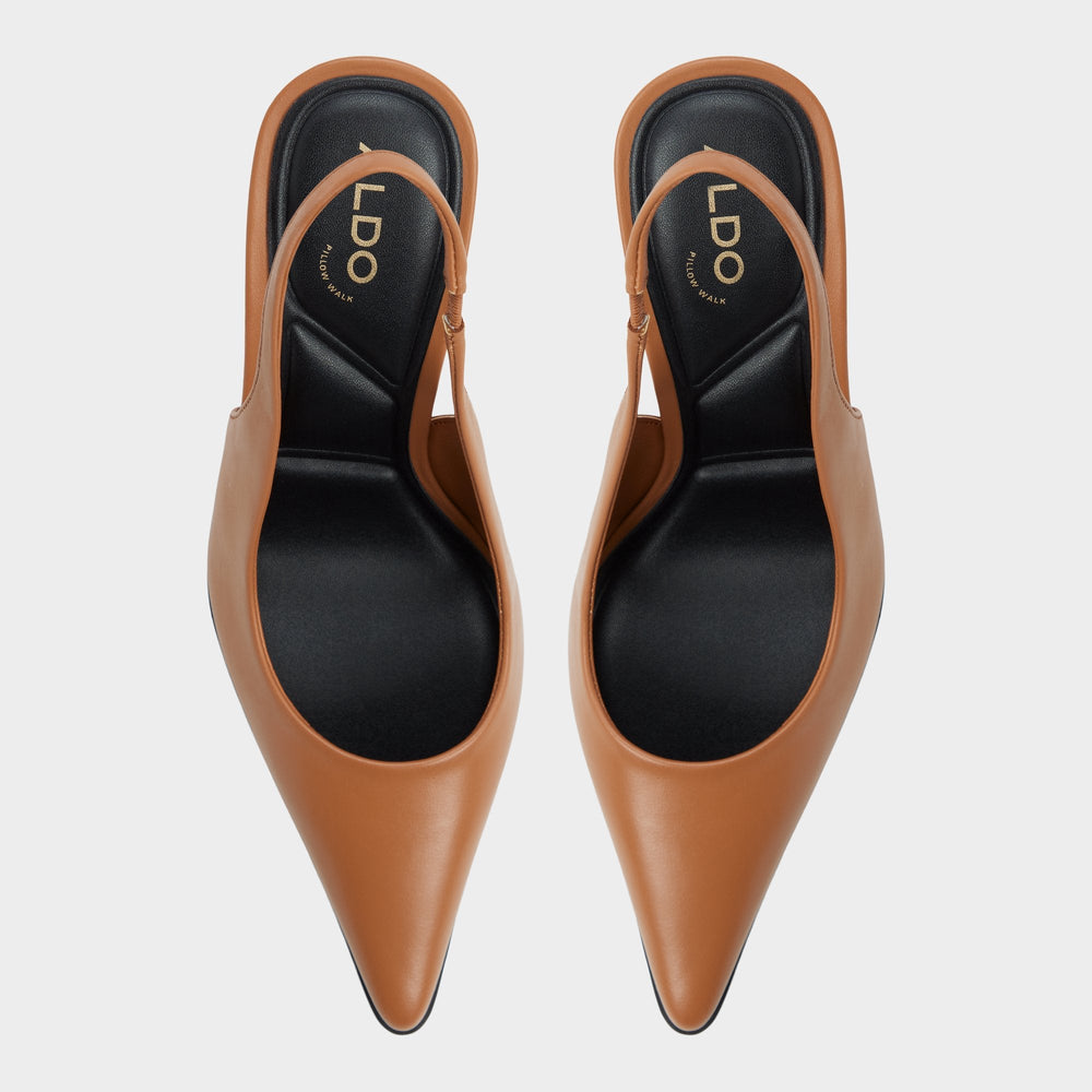 Re in Samantha Light Brown - Sling back high heel Stiletto heel