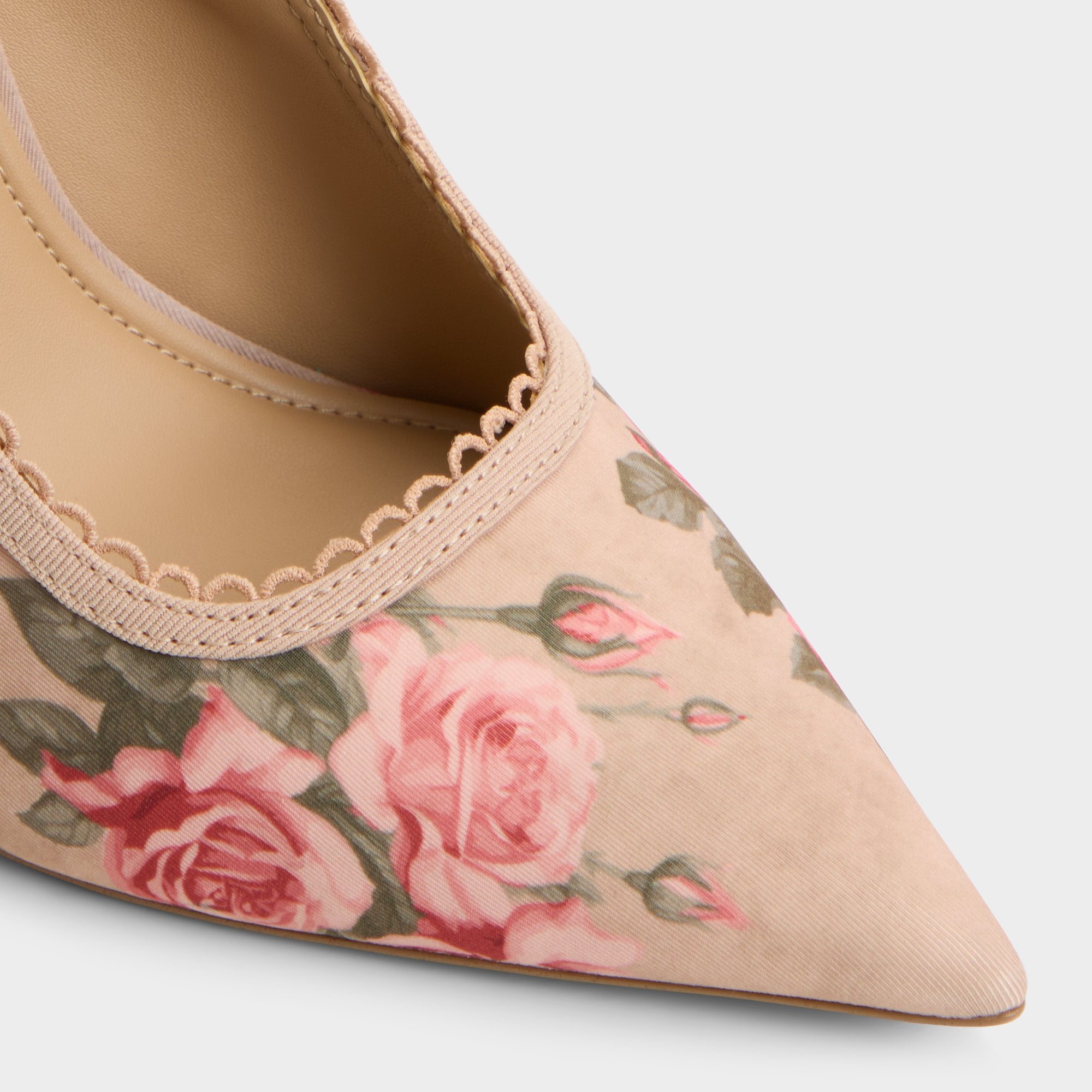 Hennie in Beige Combo 14190601 - Sling back high heel Stiletto heel