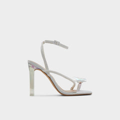 Pepela in White - Strappy heeled sandal Block heel