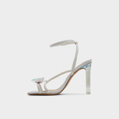 Pepela in White - Strappy heeled sandal Block heel