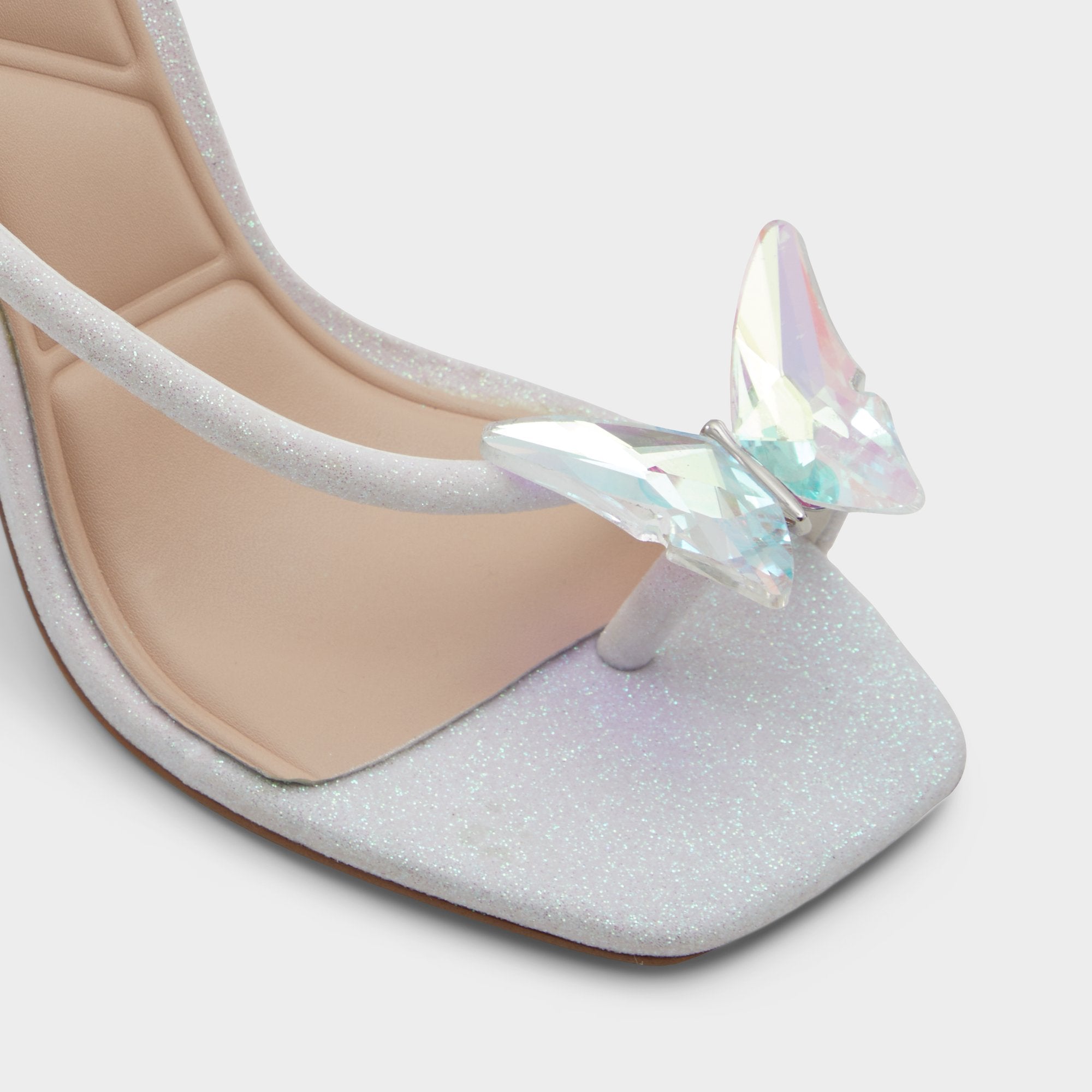 Pepela in White - Strappy heeled sandal Block heel