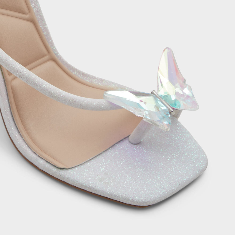 Pepela in White - Strappy heeled sandal Block heel