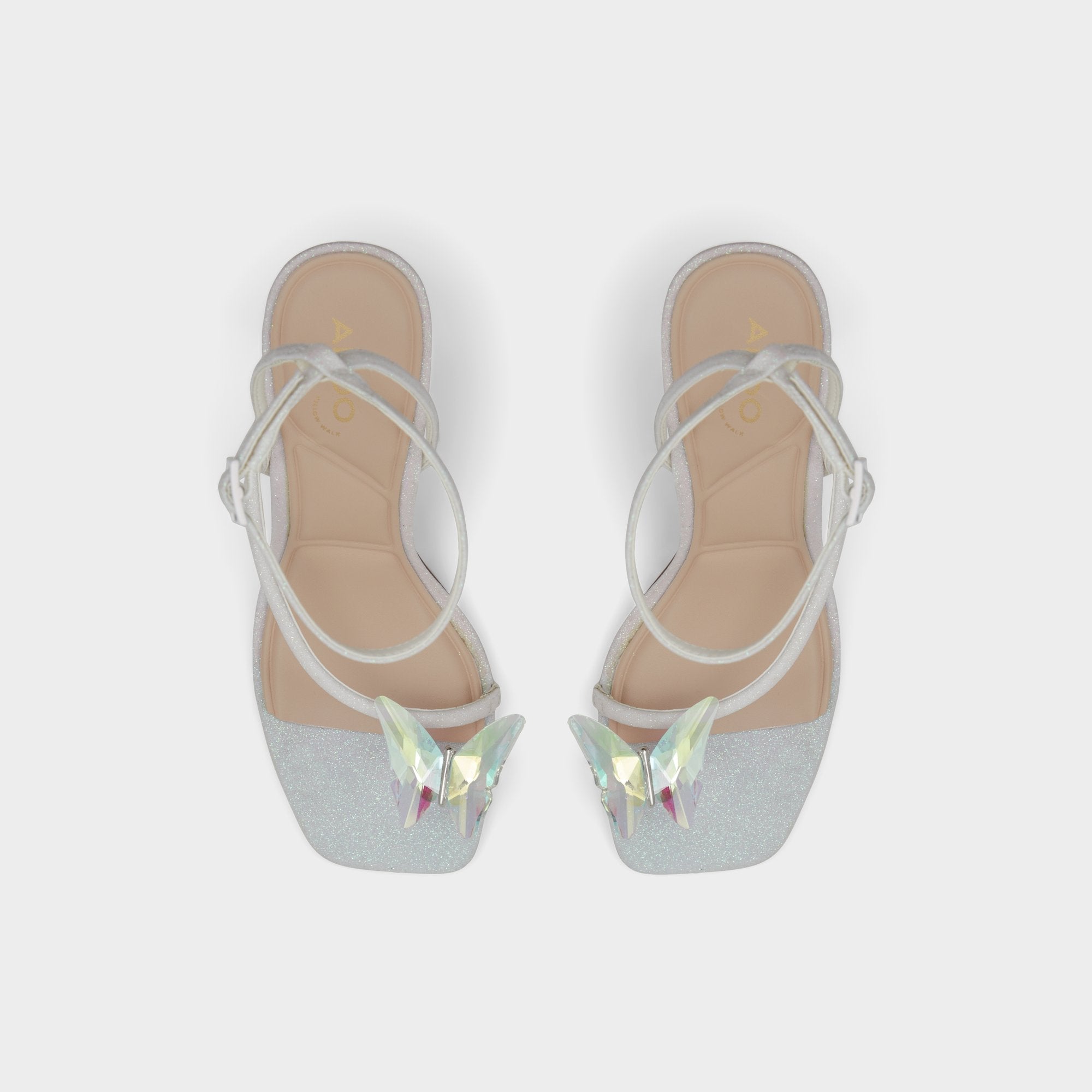 Pepela in White - Strappy heeled sandal Block heel