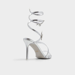 Ocia in Silver - Stiletto strappy sandal