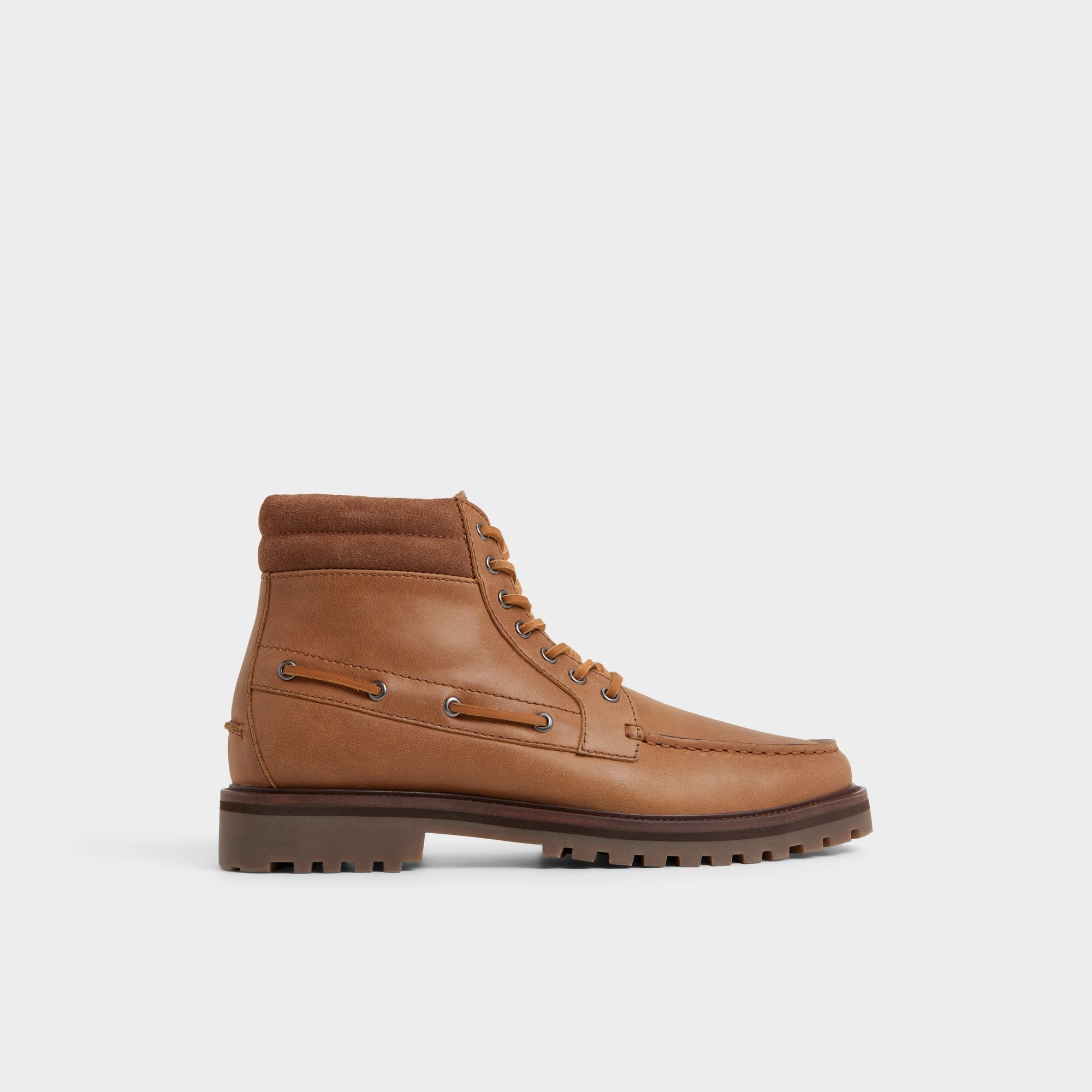 Lug sole Farrell in Cognac - Combat boot
