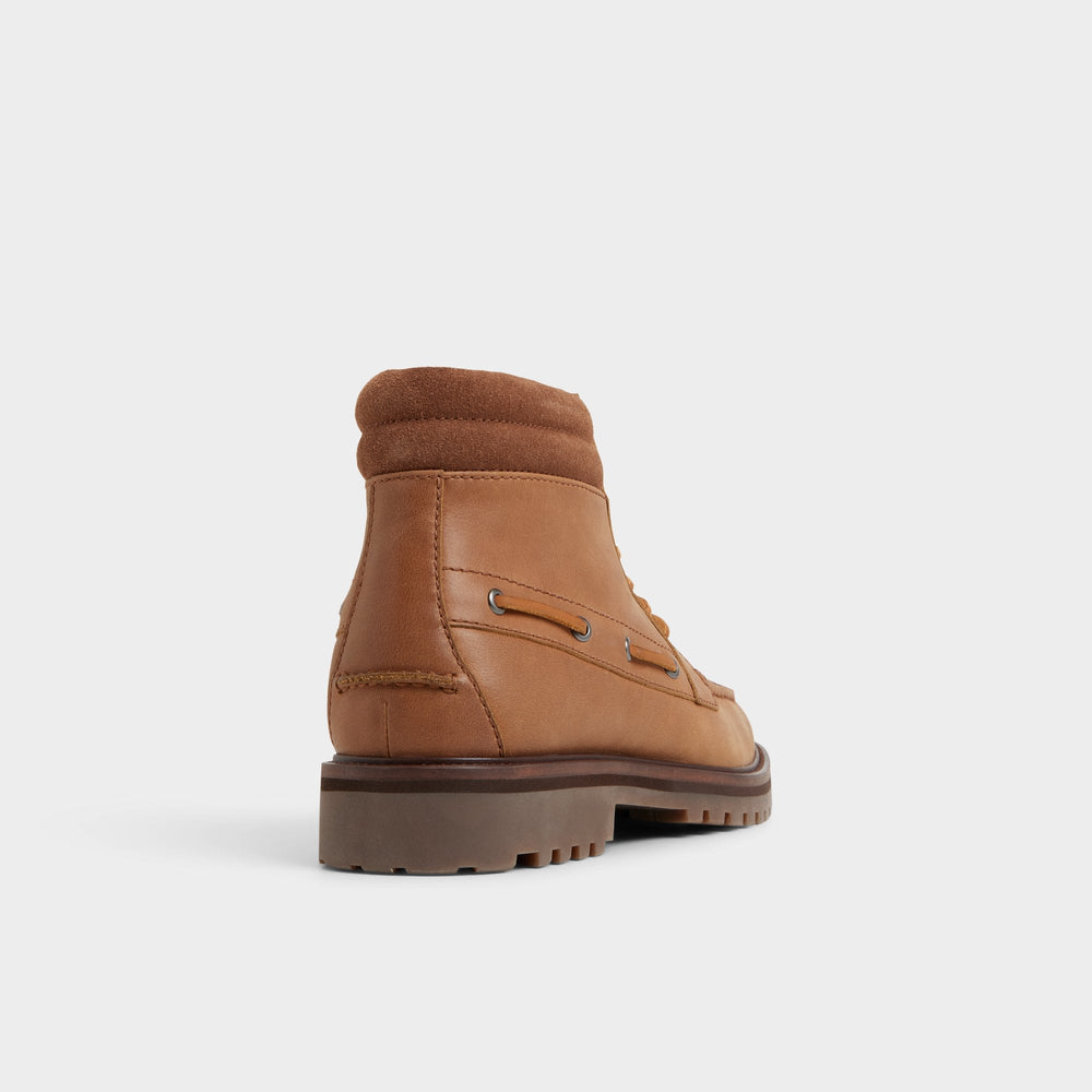 Lug sole Farrell in Cognac - Combat boot