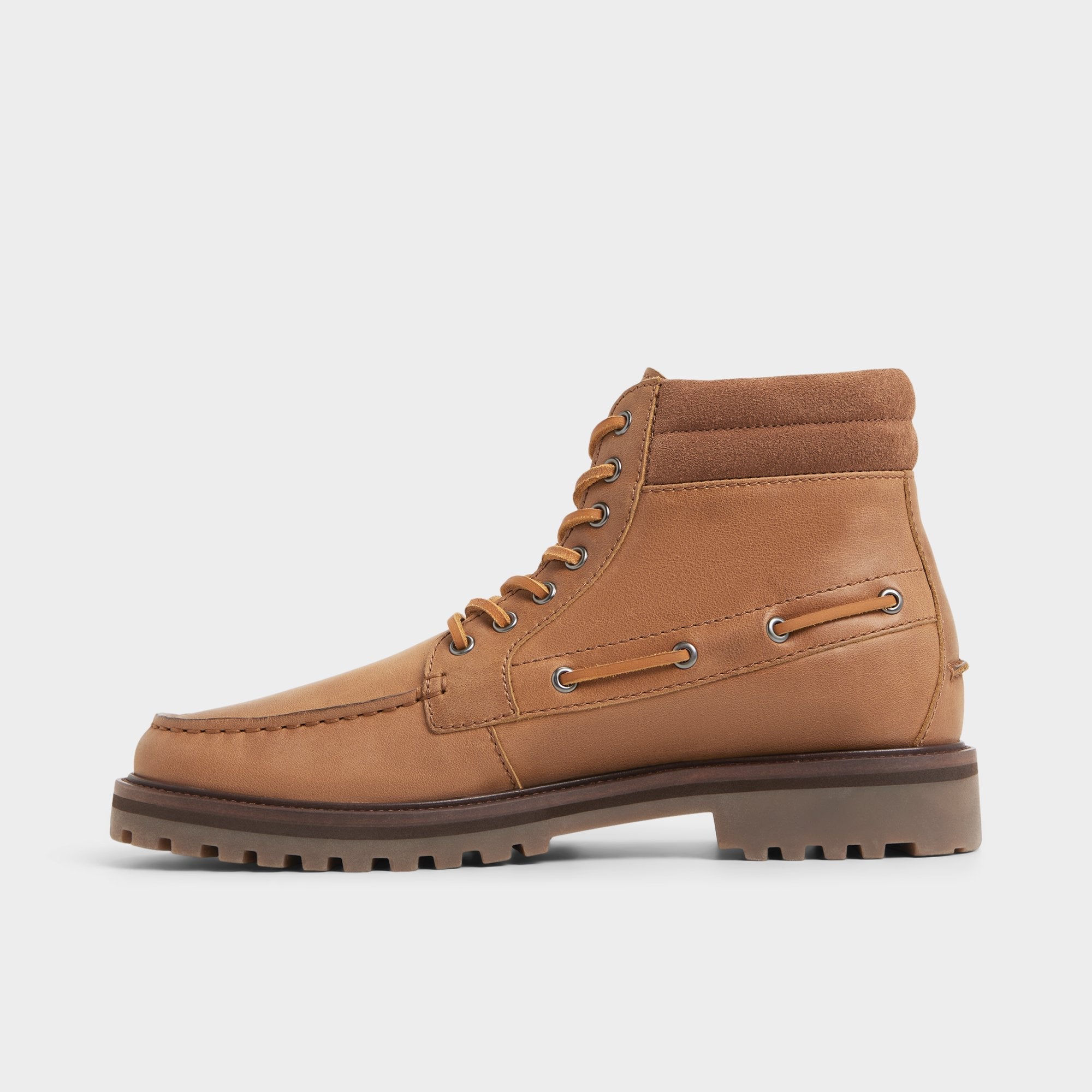 Lug sole Farrell in Cognac - Combat boot