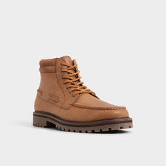 Lug sole Farrell in Cognac - Combat boot