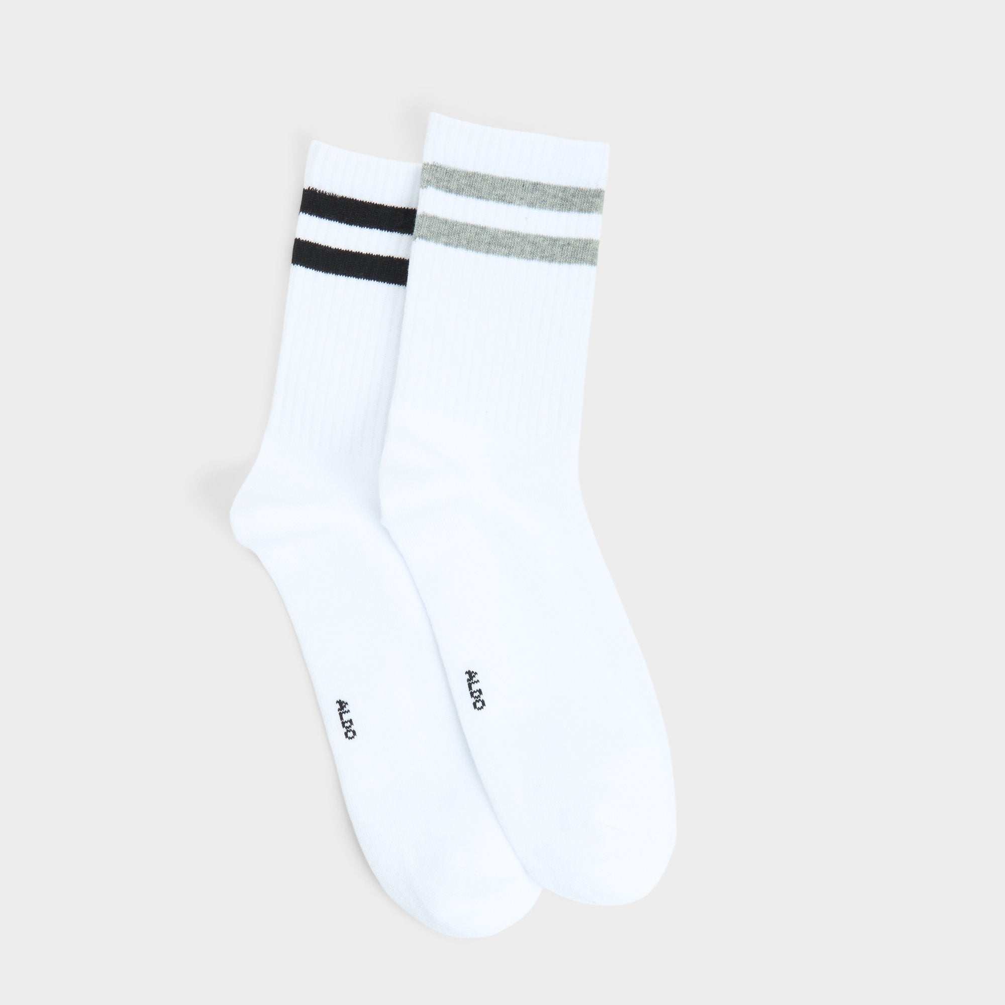 Retroline in Grey - Crew socks