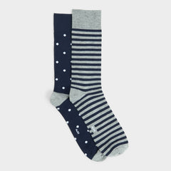 Dapperdots in Navy - Crew socks
