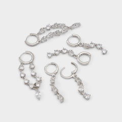 Colettee in Silver Clear Multi - Earring set