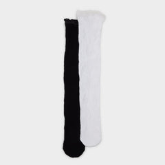 Lacydaze in Black White - Crew socks