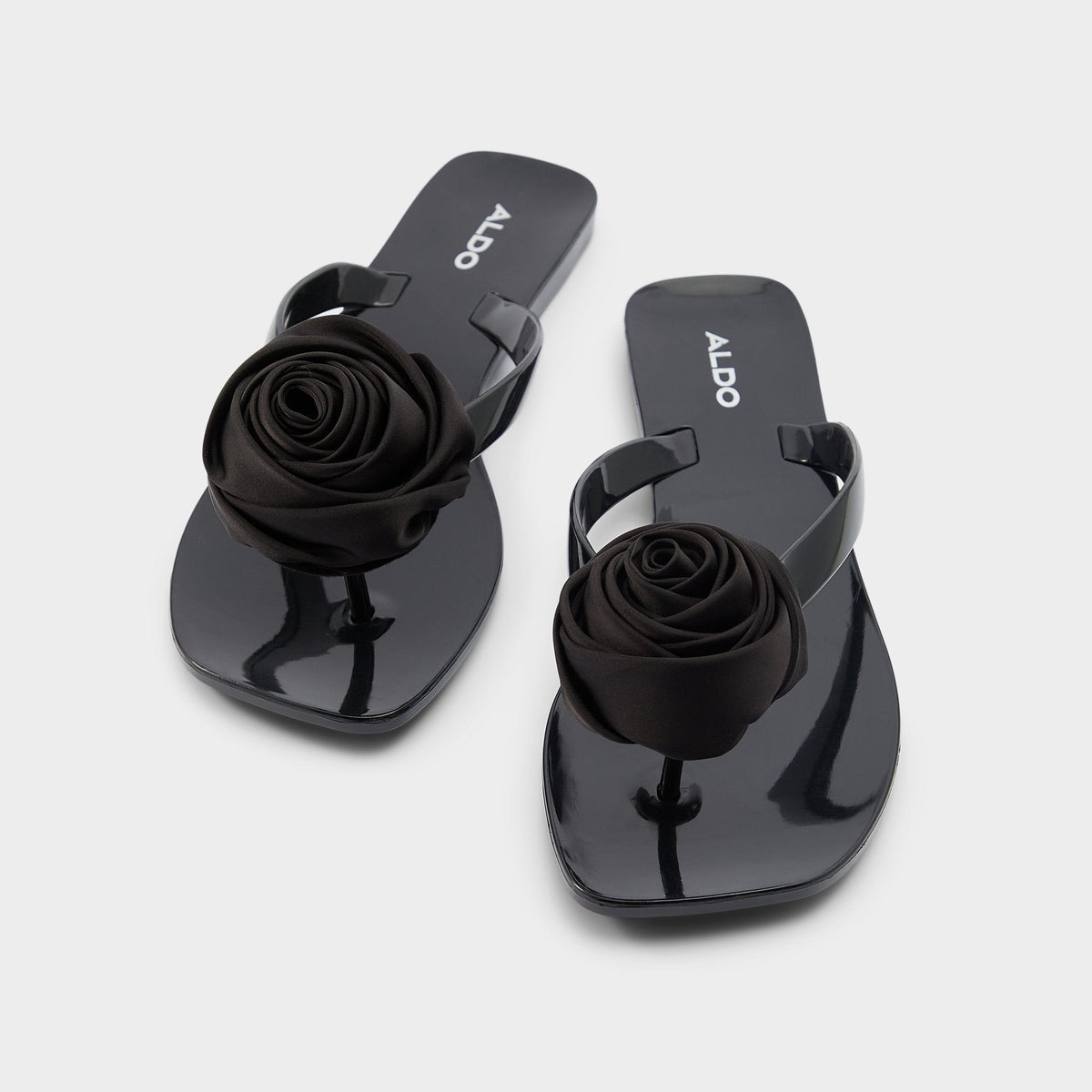 Edelinna Black Women's Flats - Jelly sandal