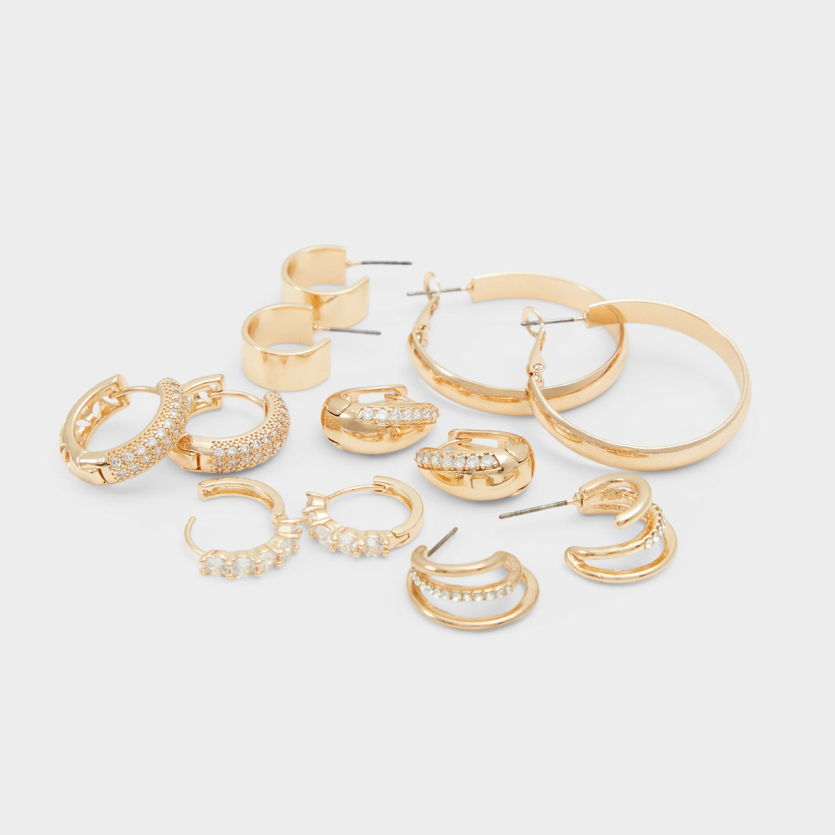Talalagyn Gold/Clear Multi Women's Earrings - Hoop earrings