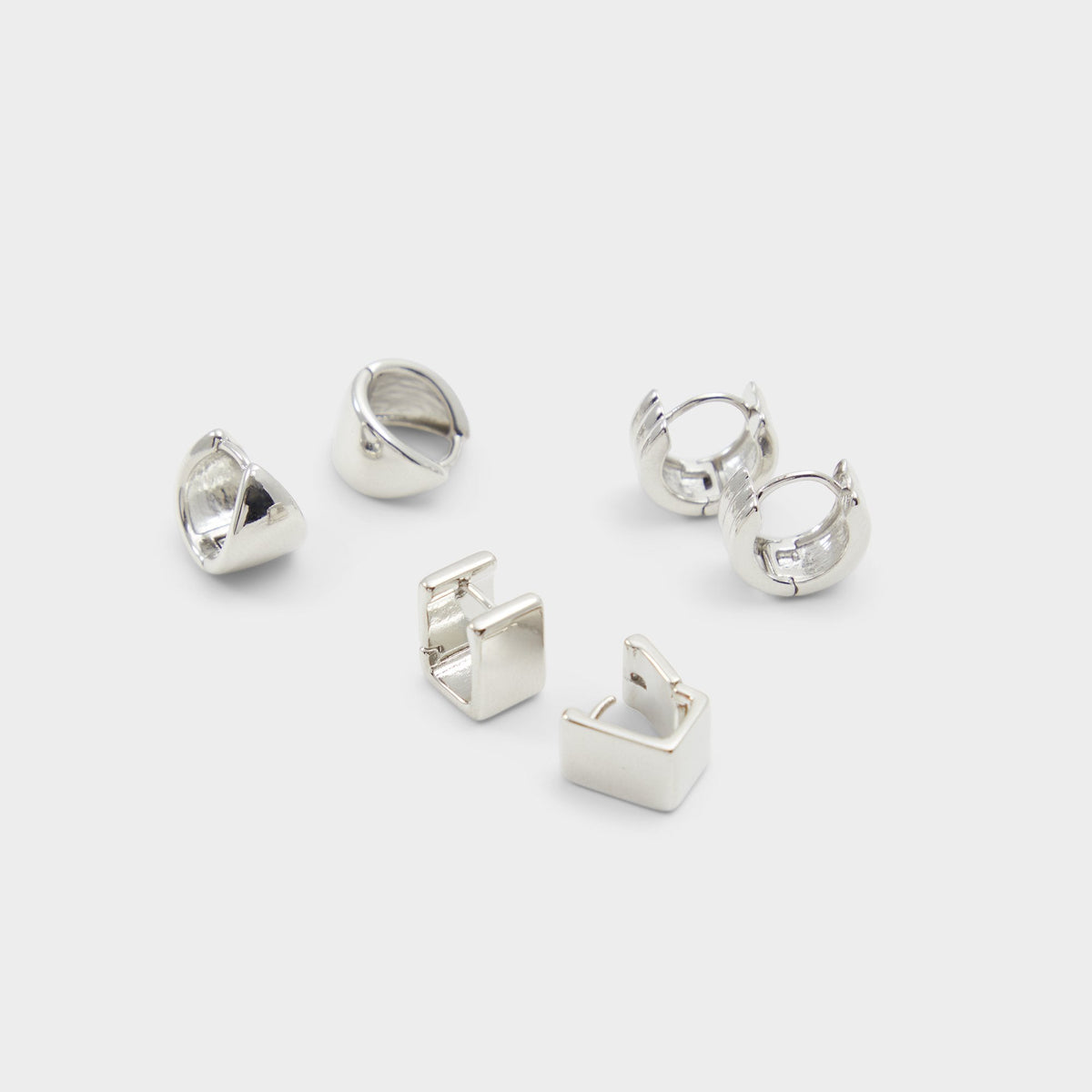 Adenariel in Silver - Huggie hoop earrings