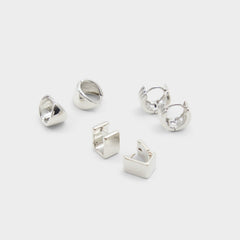 Adenariel in Silver - Huggie hoop earrings