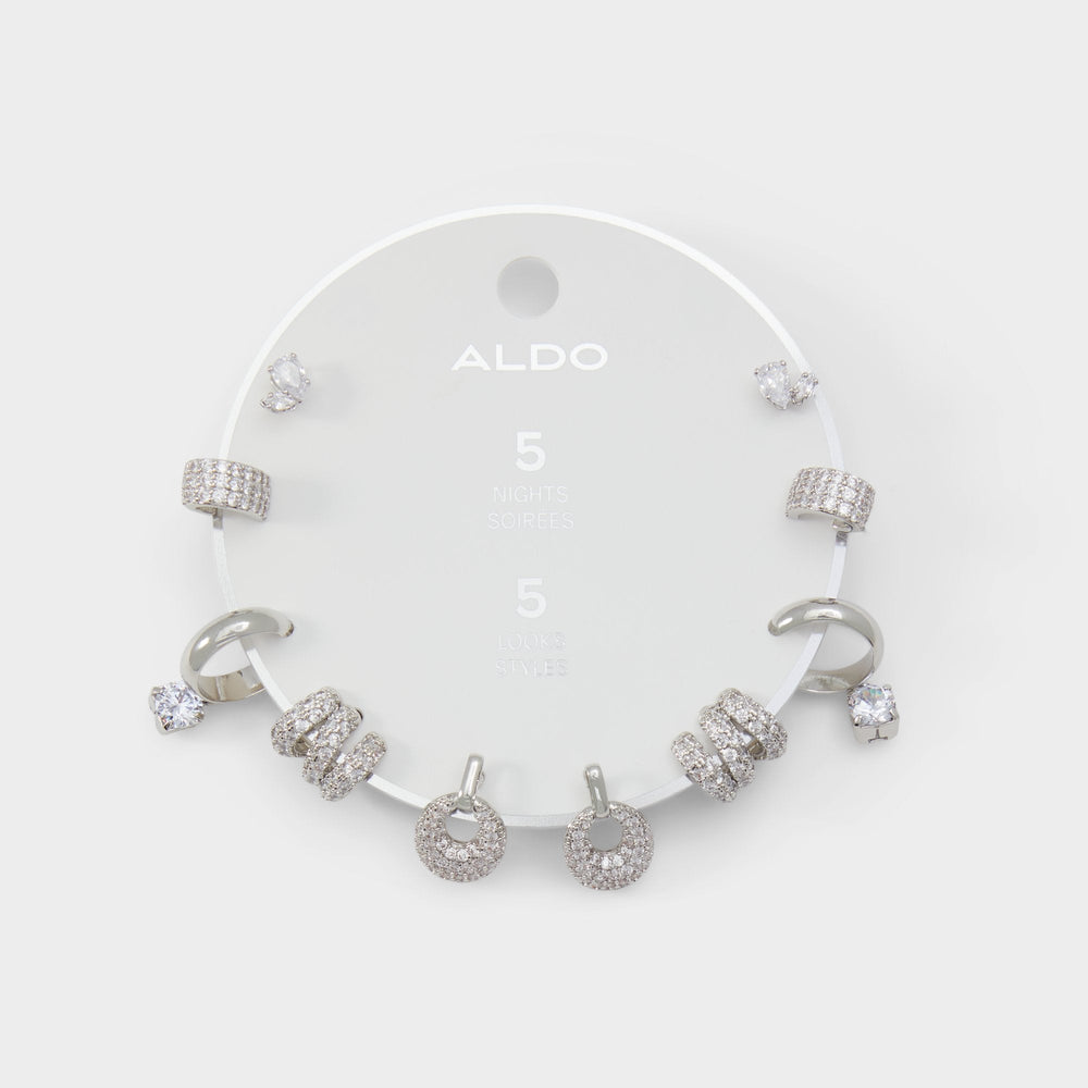 Fivelooks Silver/Clear Multi Women's Cubic Zirconia - Earrings