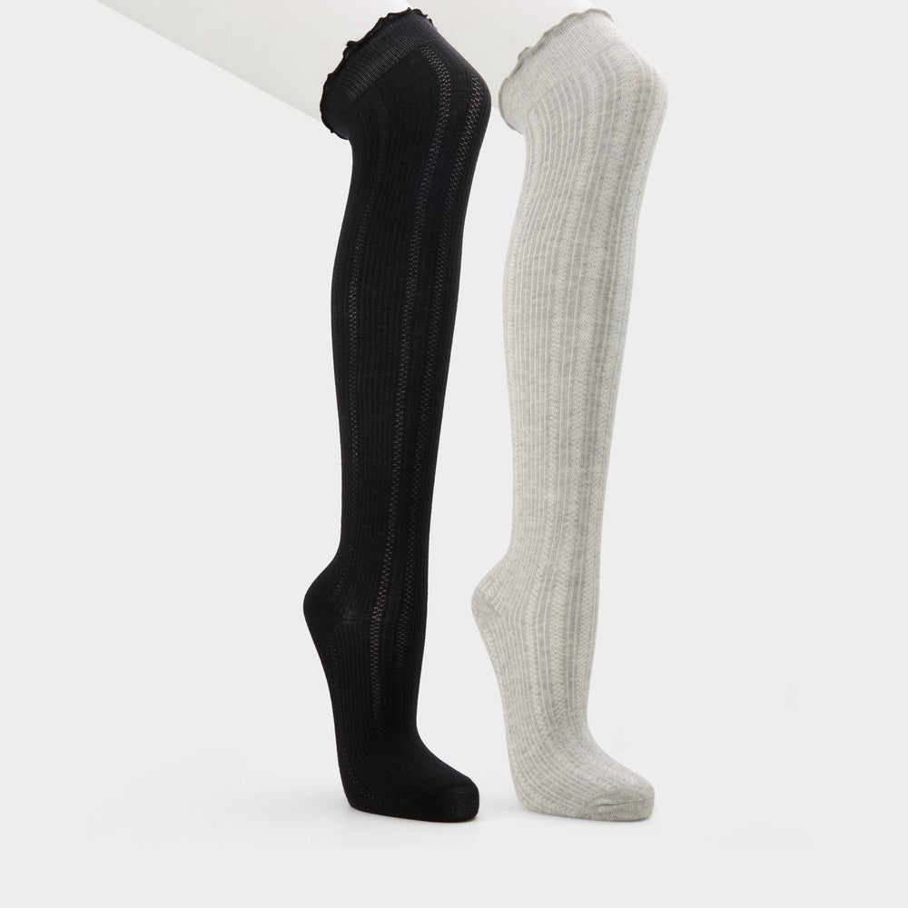 Frillie in Black White - Knee high socks