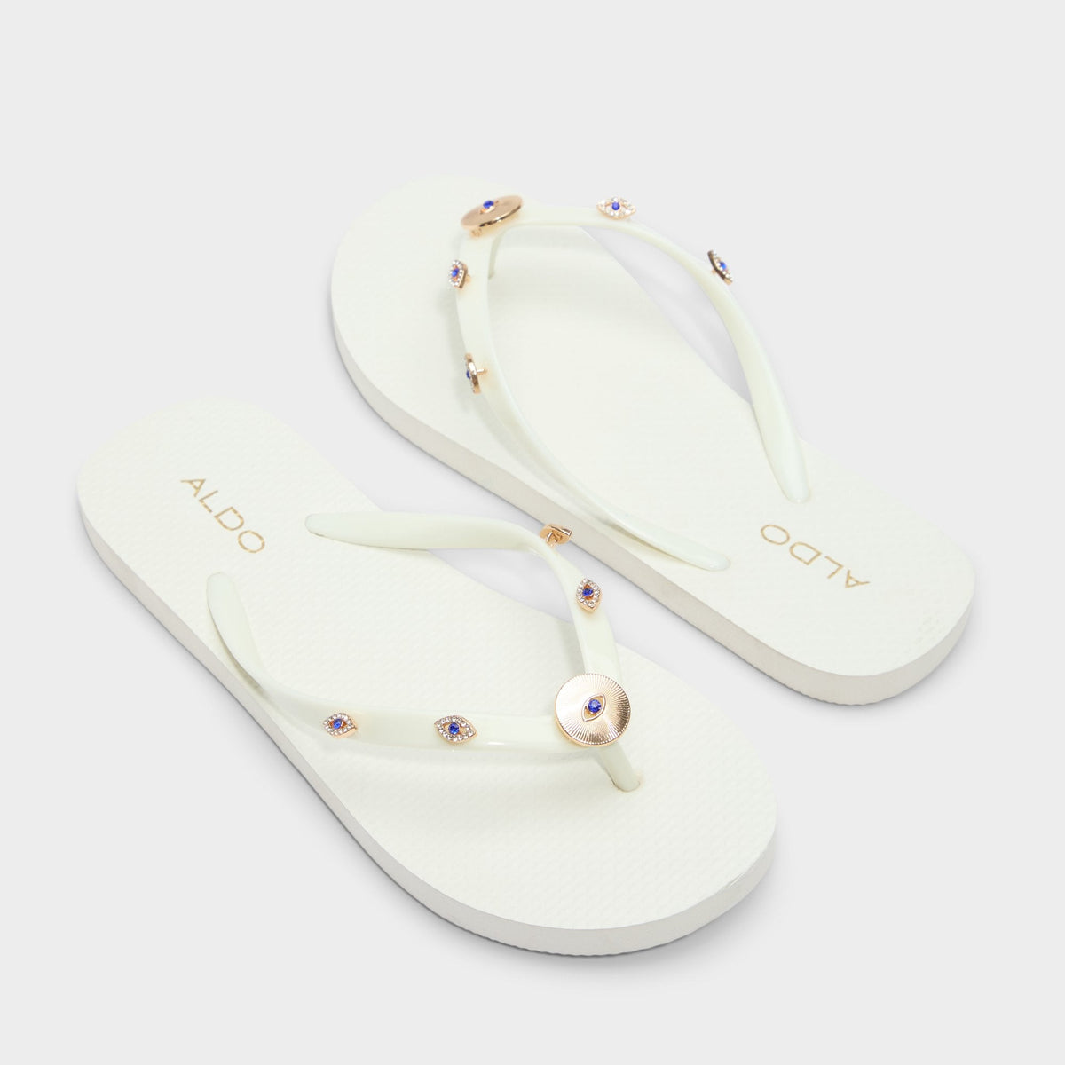 Edajan Black/Gold Multi Women's Jelly Sandals & Flip Flops - Flip flop