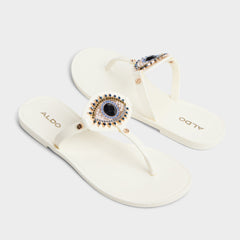 Ebariel White Women's Jelly Sandals & Flip Flops - T-strap sandal