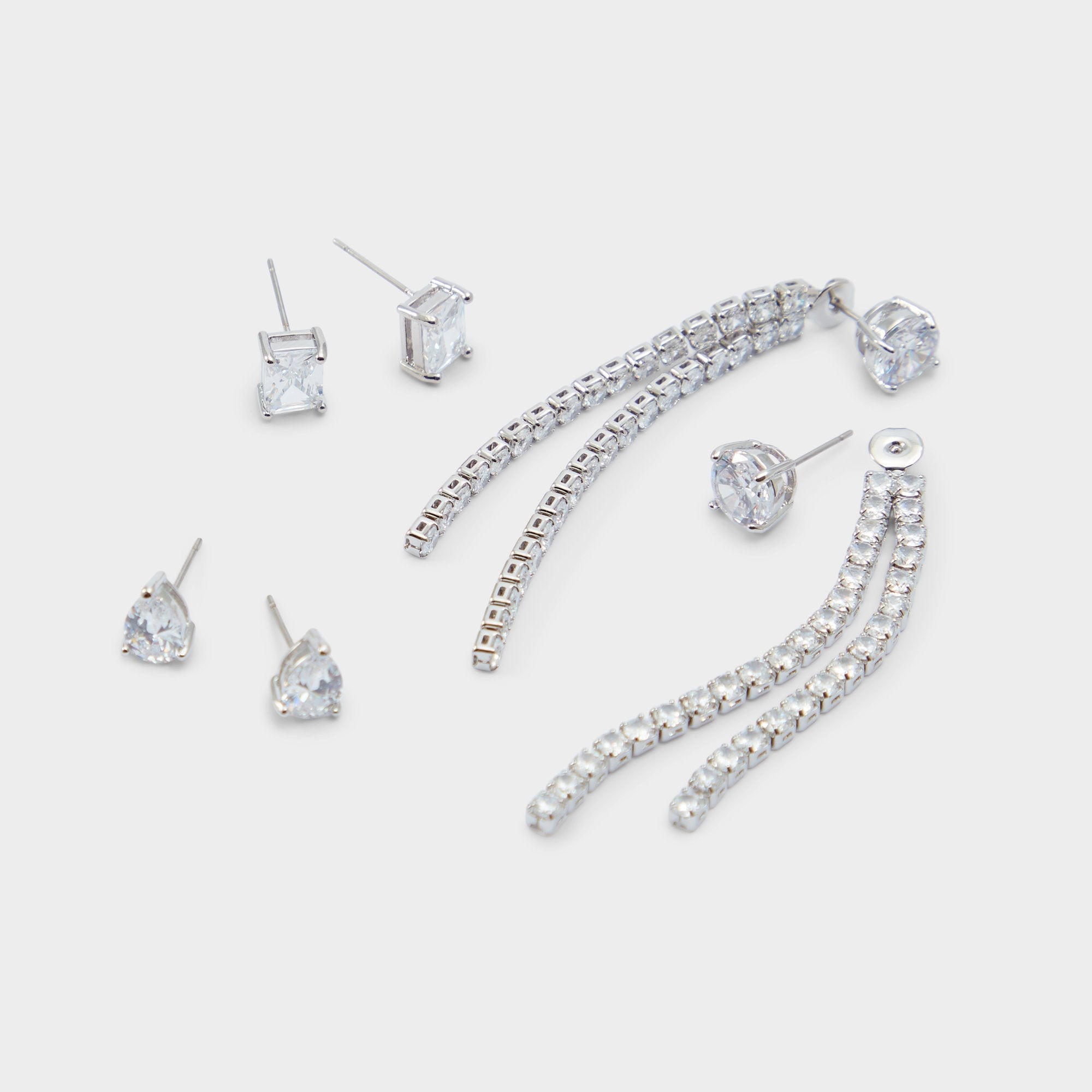 Javenalia Silver/Clear Multi Women's Earrings - Earrings