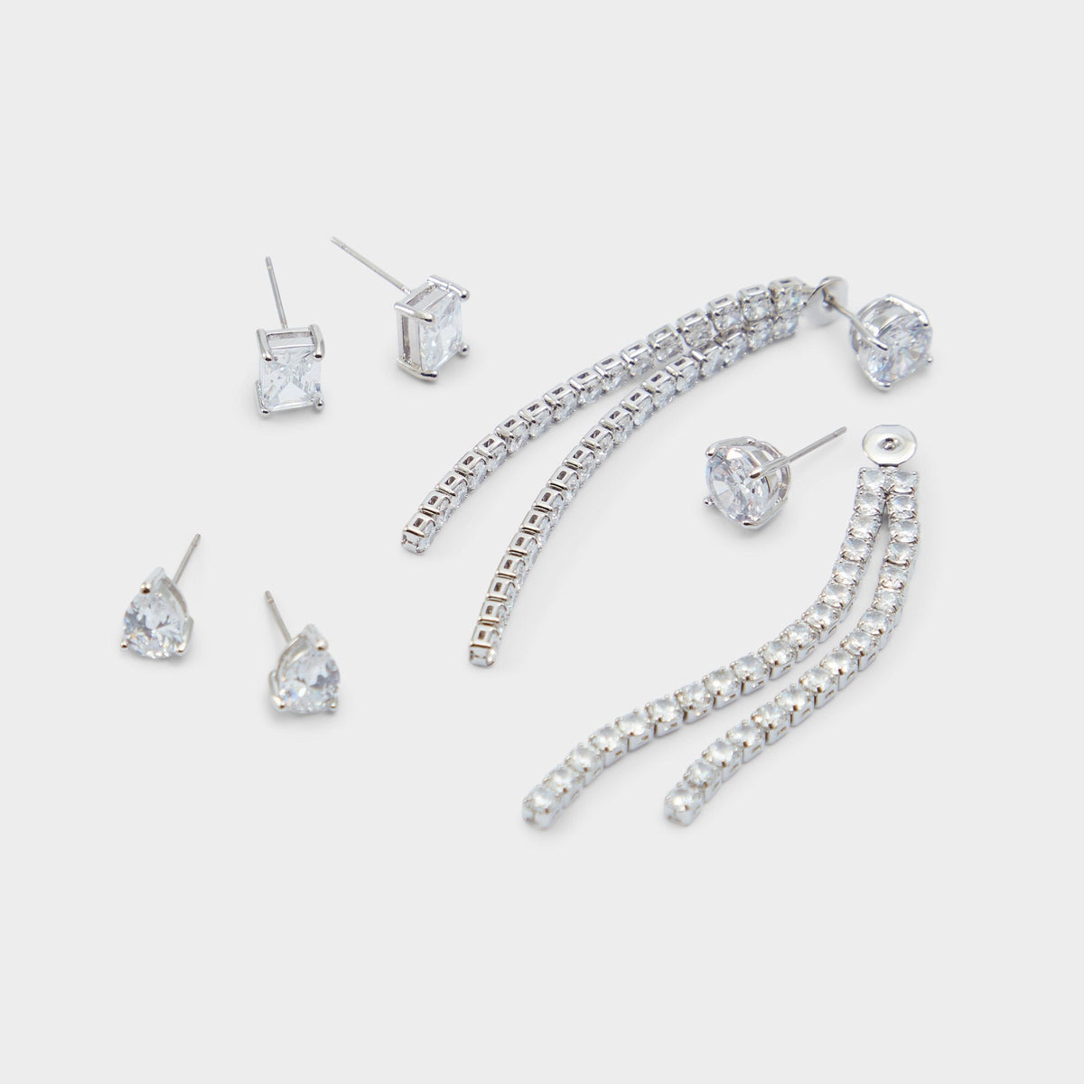 Javenalia Silver/Clear Multi Women's Earrings - Earrings