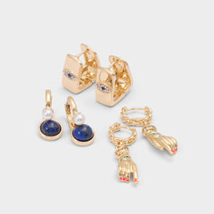 Mystiquegaze in Navy - Hoop earrings